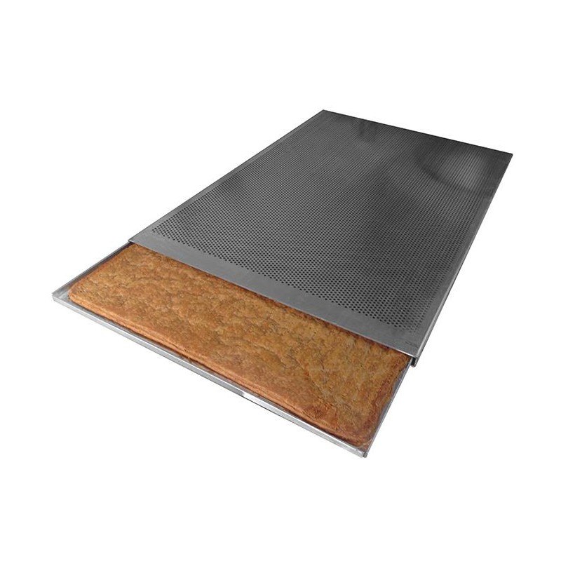 PLAQUE ALU SPECIALE FEUILLETAGE 600X400 coulissante perforée (x2)