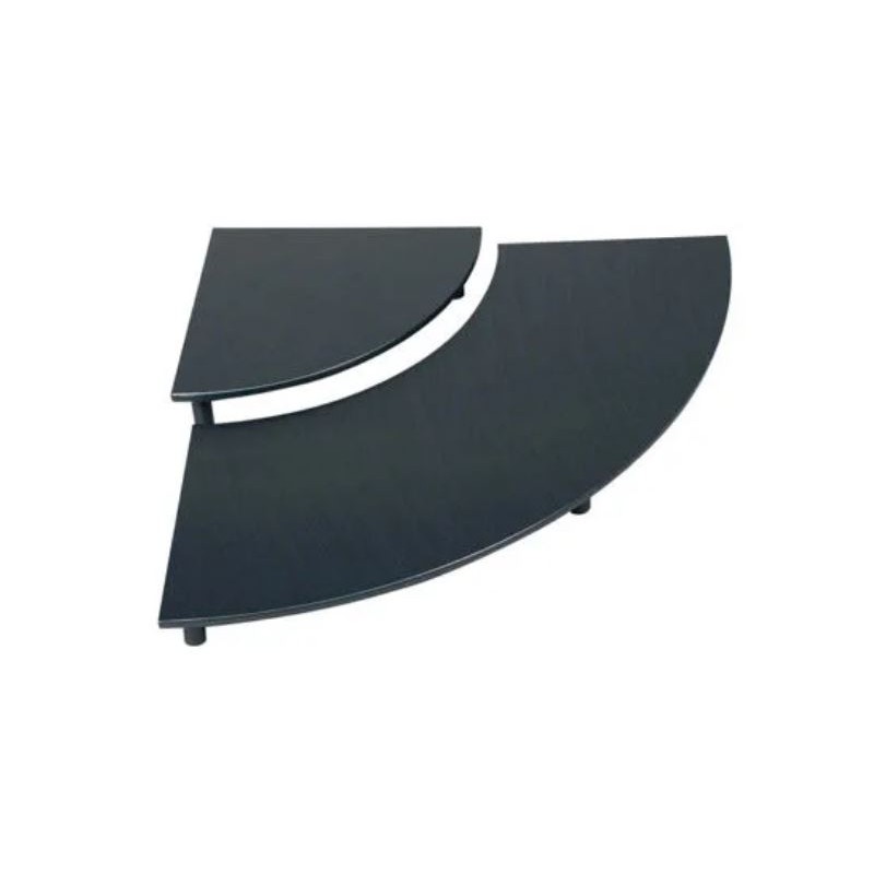 ESCALIER NOIR 1/4 ROND - 550x550x ht 65 mm - 2 niveaux*