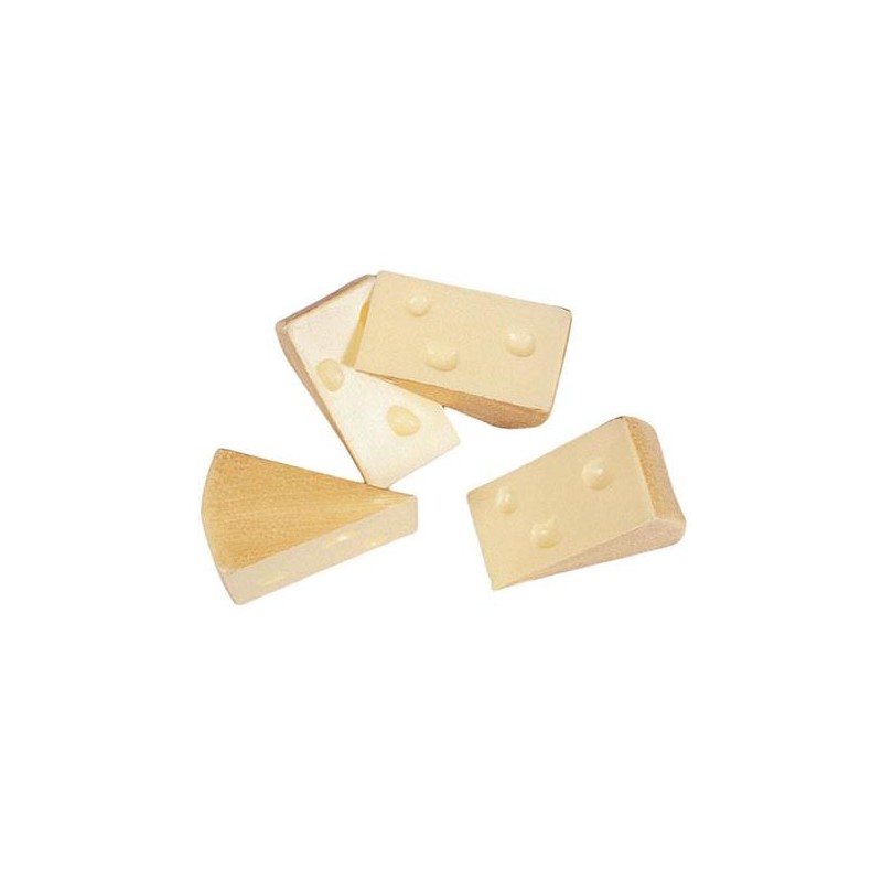 FACTICE EMMENTAL PETIT MORCEAU - Lg 90 x 60 mm (lot de 4)