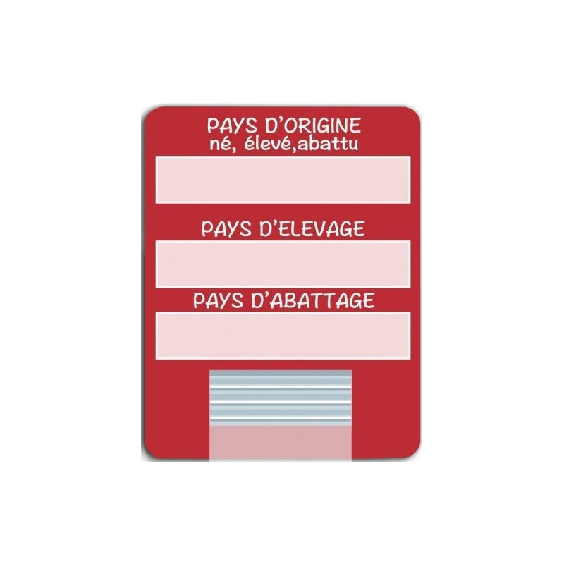 CLIP BOUCHERIE "NE, ELEVE, ABATTU" - lot de 10