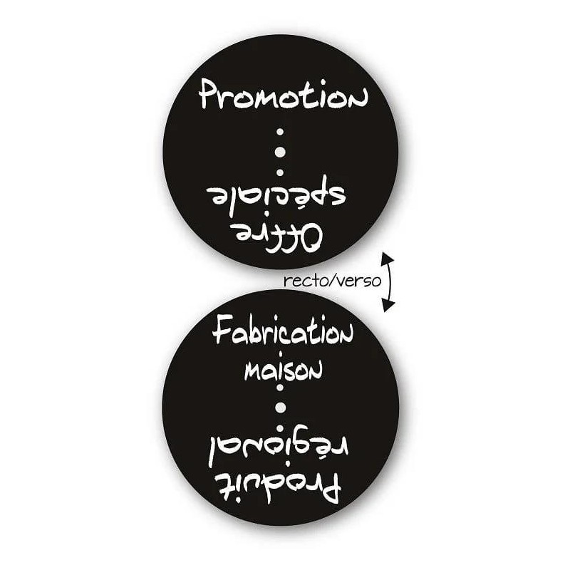 DISCINFO "fabrication maison/produit régional" Ø 68 mm (lot de 10)