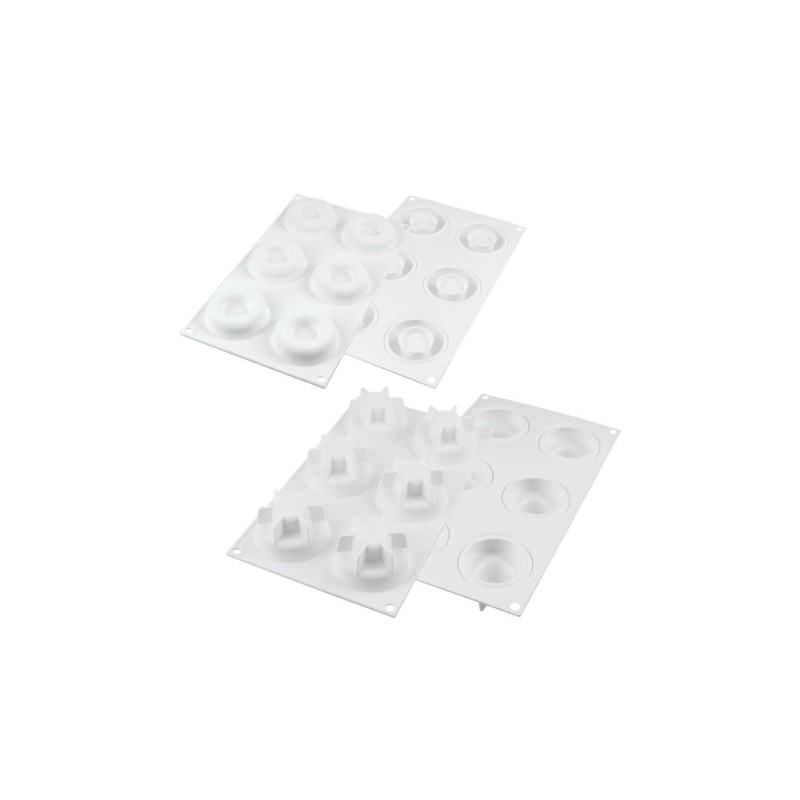 KIT PLAQUE SILICONE 300X175 - 6 game Ø 65xht40 mm - 120ml