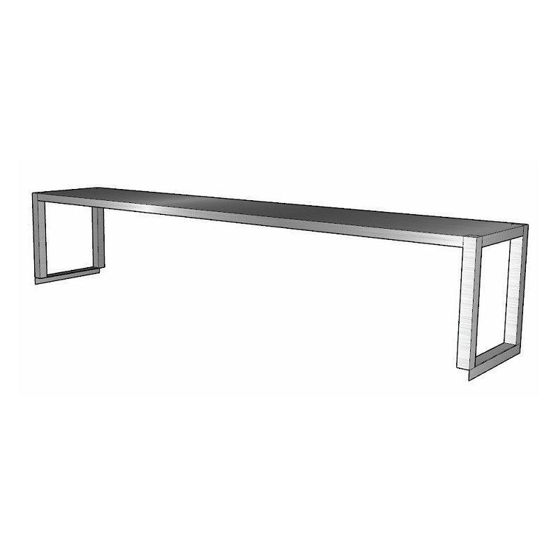 ETAGERE INOX SUR COLONNETTES