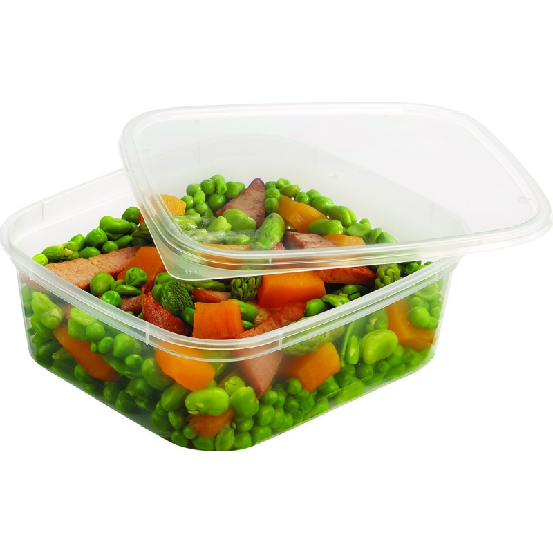 BOITE AVEC COUVERCLE PRESTIPACK - 157x127x50 - 600 cc (sachet de 50)