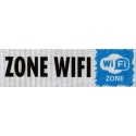 PLAQUE PVC ALU ADHÉSIVE 170x50 MM "Zone Wifi"