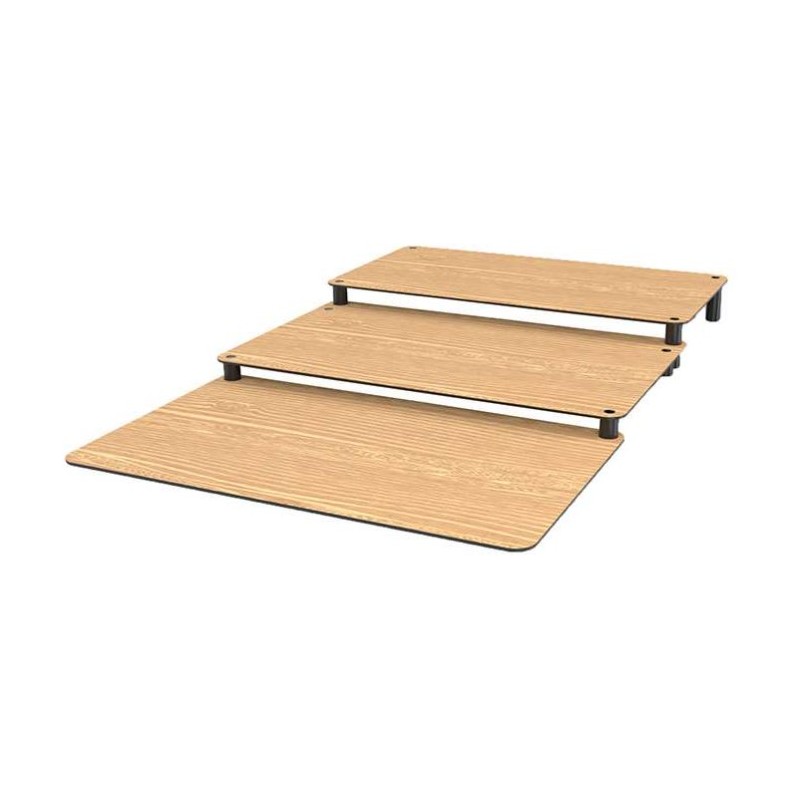 ESCALIER 3 MARCHES EFFET BOIS - 500x800 ht 62 mm