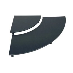 ESCALIER NOIR 1/4 ROND - 550x550x ht 65 mm - 2 niveaux*