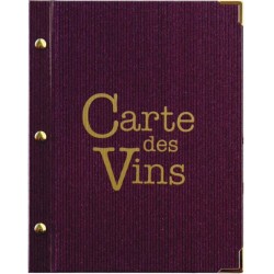 CARTE DES VINS 185x235 mm Linéa bordeaux