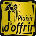 ETIQUETTE ADHESIVE OR "plaisir d'offrir" (x500)