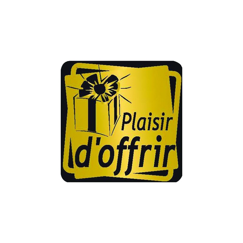 ETIQUETTE ADHESIVE OR "plaisir d'offrir" (x500)
