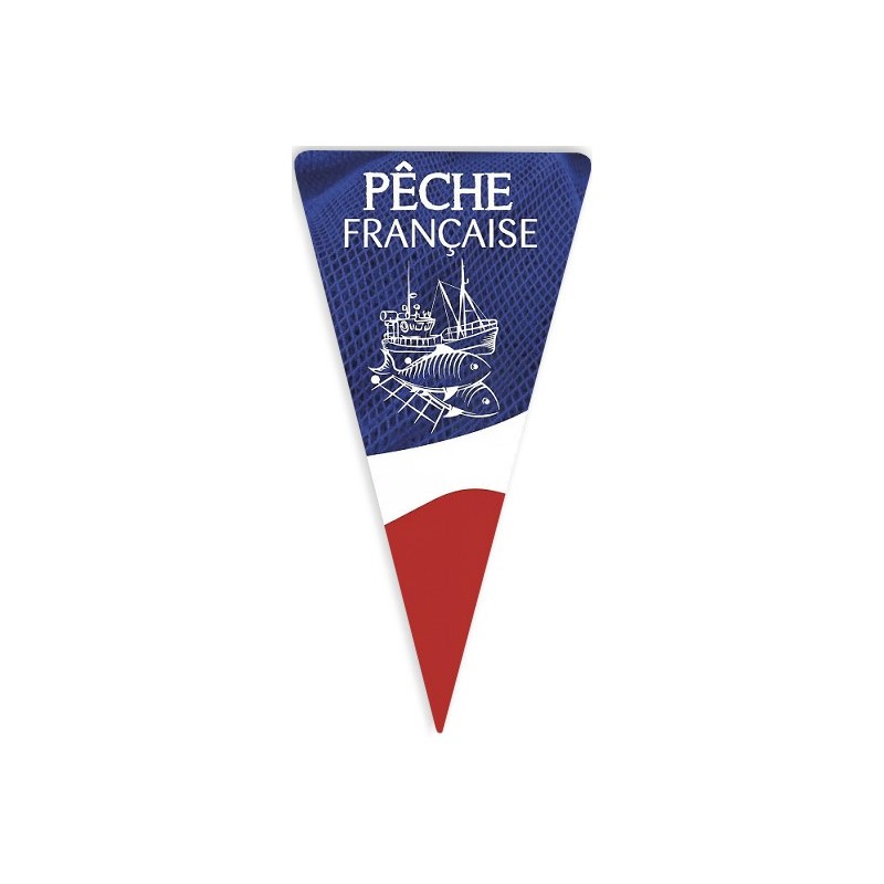 TRIANGLE "pêche française" 10x19 cm  (lot de 10)