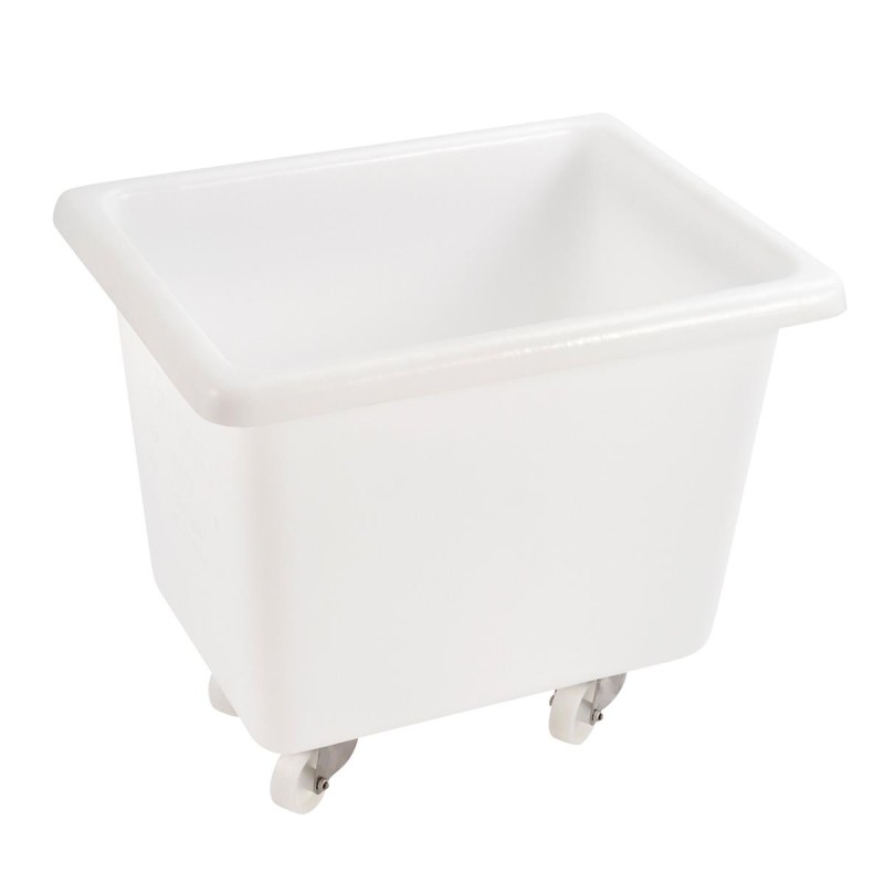 BAC PLASTIQUE ROULANT ROUES INOX