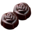 PLAQUE SILICONE CHOCOLAT - 15 roses Ø 28xht18 mm - 7ml