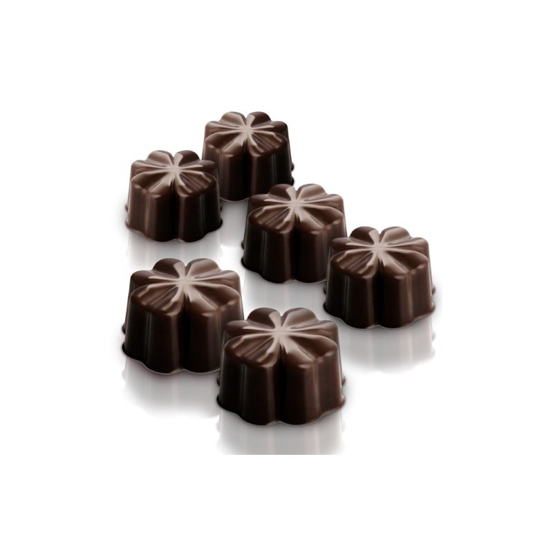 PLAQUE SILICONE CHOCOLAT - 15 fleurs 29.5x29.5xht15.5 mm - 9ml