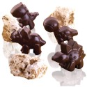 PLAQUE SILICONE CHOCOLAT - 12 dinosaures 40x33xht16 mm - 8ml