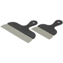 SPATULE INOX MANCHE PLASTIQUE - lg 170 mm