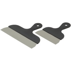SPATULE INOX MANCHE PLASTIQUE - lg 170 mm