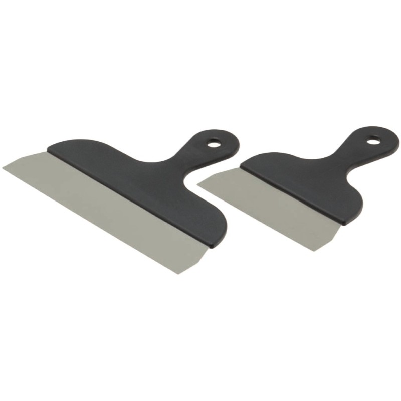 SPATULE INOX MANCHE PLASTIQUE - lg 170 mm