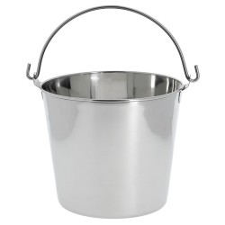 SEAU INOX 14 L -Ø 280 mm ht 258 mm - anses rondes