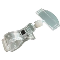 PINCE PORTE ETIQUETTE ARTICULEE TRANSPARENTE (lot de 25)