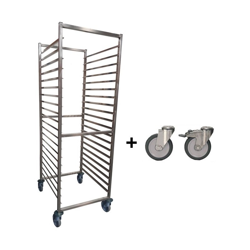 ECHELLE INOX GN 2/1 - 650x530 - 20 N - chape inox