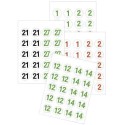 PASTILLES ADHESIVES CHIFFRE POUR TABLEAU ZONE ET SOUS ZONE (x412)