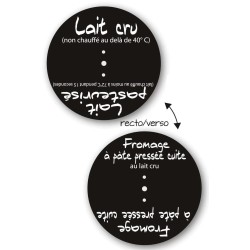DISCINFO "affichage traitement thermique du lait" Ø 68 mm (lot de 10)