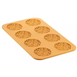 PLAQUE SILICONE 470X270 - 8 ronds herbes Ø 100xht8mm - 43ml