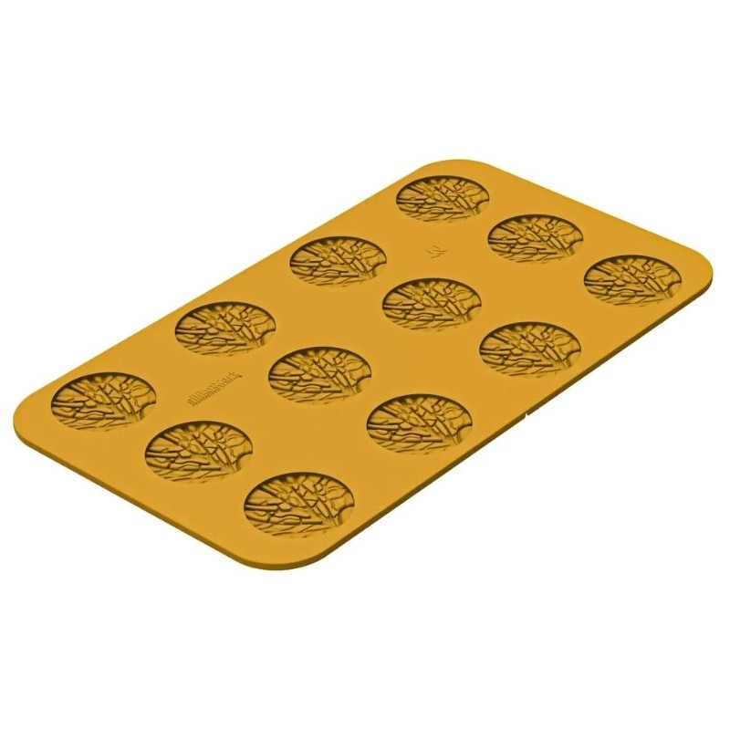 PLAQUE SILICONE 470X270 - 12 feuilles de choux Ø 70x5 mm - 12ml