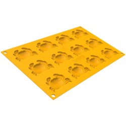 PLAQUE SILICONE 300X175 - 12 crabes 61x41xht7 mm - 6ml