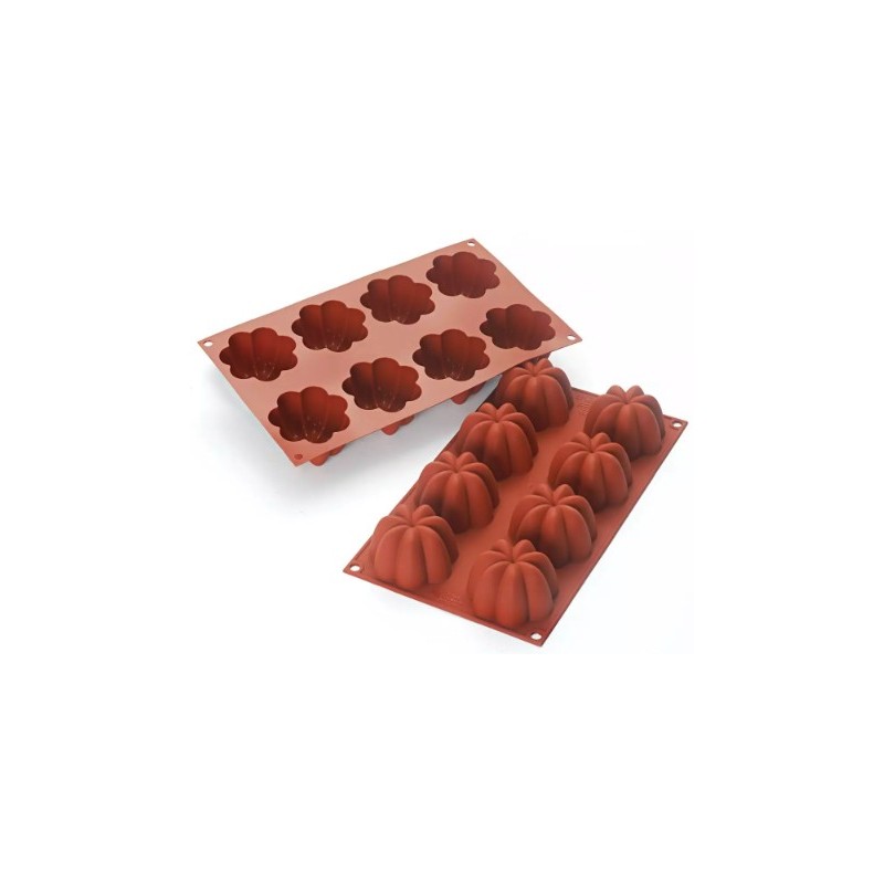 PLAQUE SILICONE 300X175 - 8 charlottes Ø 70xht41.5 mm - 102ml