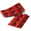PLAQUE SILICONE 300X175 - 6 narcisses Ø 76xht40 mm - 115ml