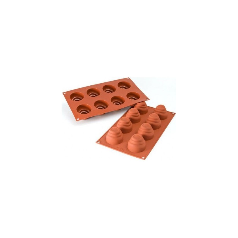 PLAQUE SILICONE 300X175 - 8 ronds dégradés Ø 55xht42.5 mm - 10ml