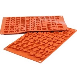 PLAQUE SILICONE 300X175 - 82 lettres et signes