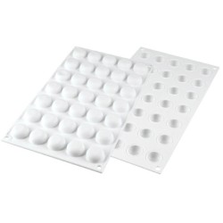 PLAQUE SILICONE 300X175 - 35 micro ronds bombés Ø 26xht13 mm - 5ml