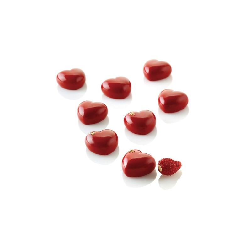 PLAQUE SILICONE 300X175 - 35 micro cœurs bombés 26x25xht13 mm - 5ml