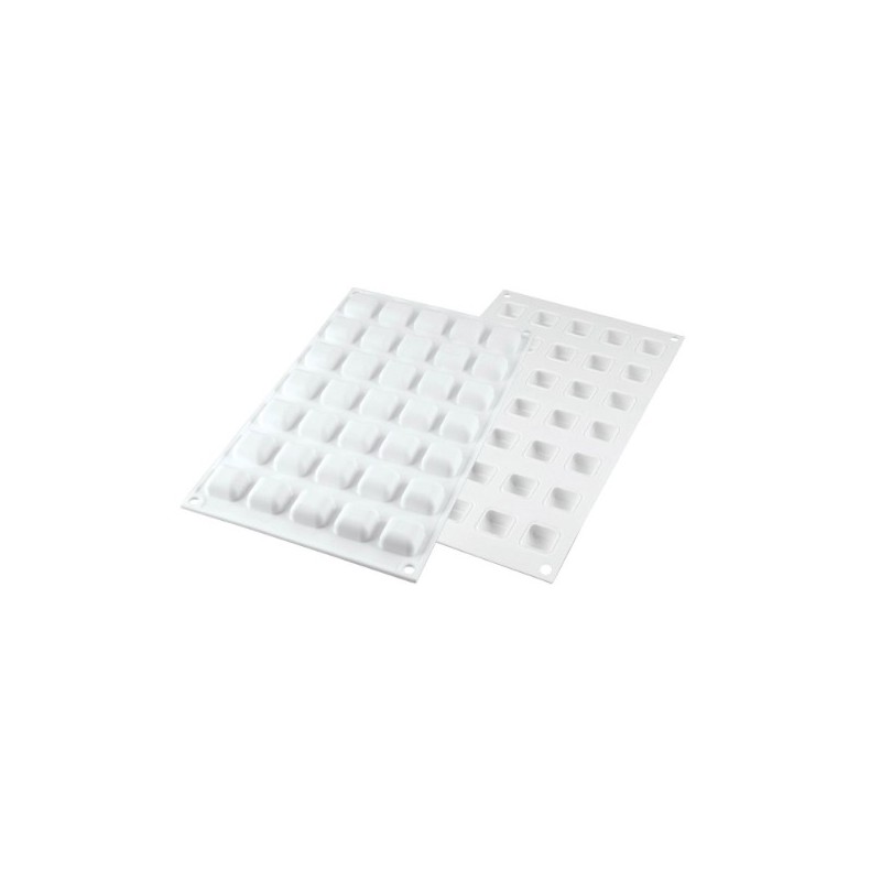 PLAQUE SILICONE 300X175 - 35 micro carrés bombés 23x23xht13 mm - 5ml
