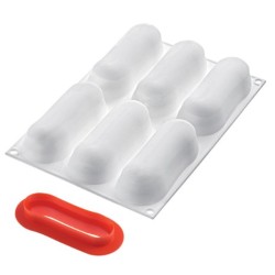 PLAQUE SILICONE 300X185 - 6 éclairs 129x40xht35 mm - 140ml