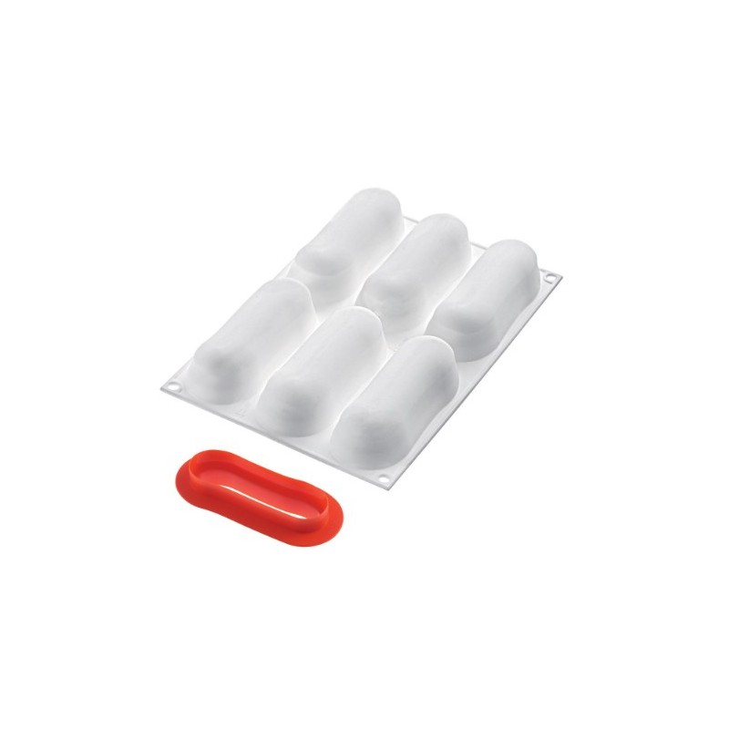 PLAQUE SILICONE 300X185 - 6 éclairs 129x40xht35 mm - 140ml