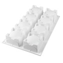 PLAQUE SILICONE 300X175 - 8 carrés sphères 60x60xht39 mm - 110ml