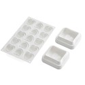 KIT MOULE SILICONE 300X175 - 7 moules coussins cœur 100x100xht100 mm