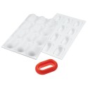 PLAQUE SILICONE 300X175 - 8 mini ovales bombés 58x29xht23 mm - 30ml