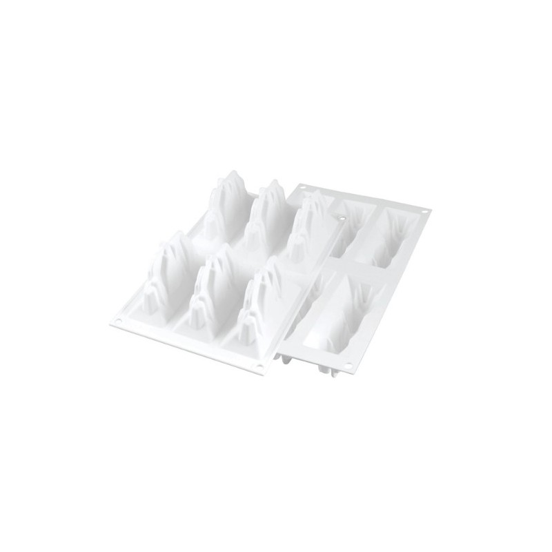 PLAQUE SILICONE 300X175 - 6 montagnes tre cime 120x45xht65 mm - 120ml