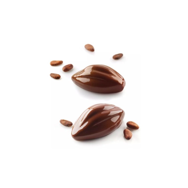 PLAQUE SILICONE 300X175 - 6 cabosses cacao 102x54xht42 mm - 115ml