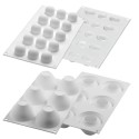KIT PLAQUE SILICONE 300X175 - 6 fragrances Ø 60xht45 et 32xht28 mm