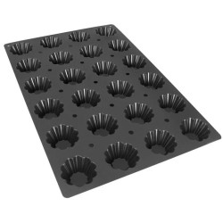 PLAQUE SILICONE 600X400 - 24 briochettes Ø 79xht35 mm - 84ml