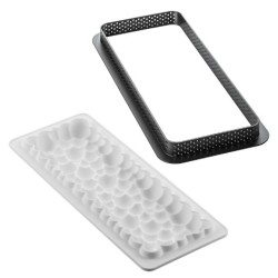 KIT MOULE SILICONE - 1 tarte rectangle bubble 265x105xht20 mm - 290ml