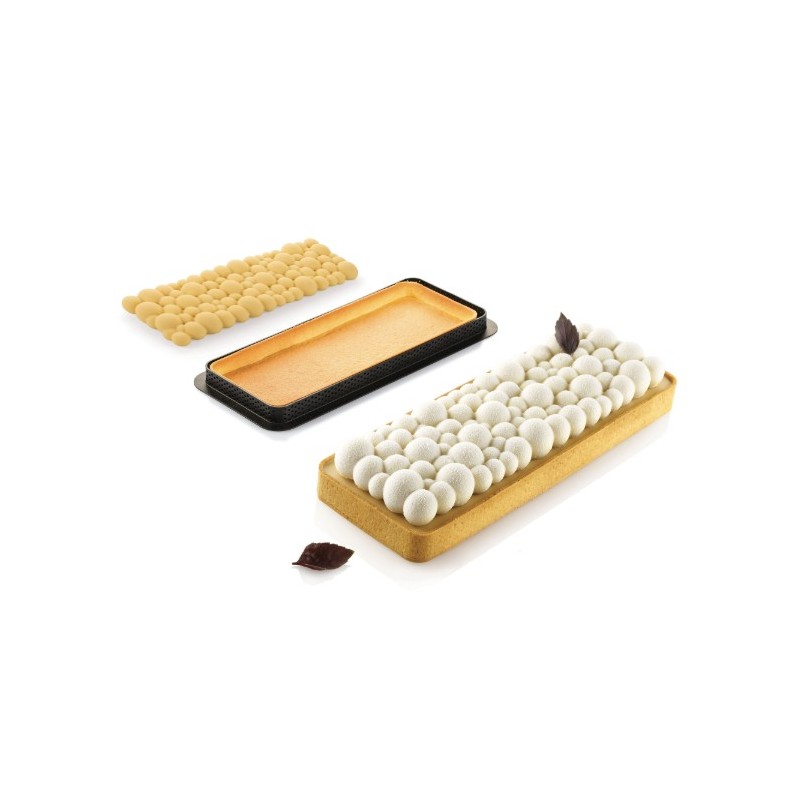 KIT MOULE SILICONE - 1 tarte rectangle bubble 265x105xht20 mm - 290ml