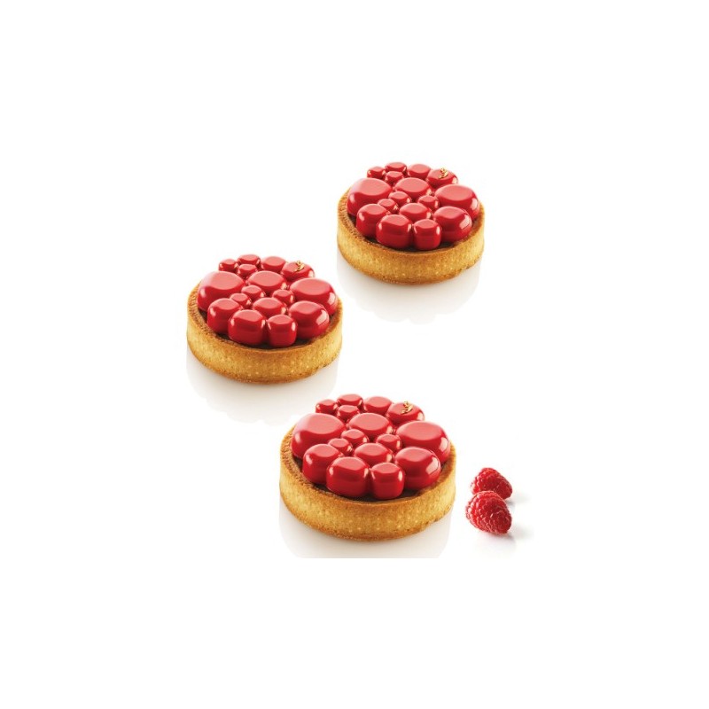 KIT PLAQUE SILICONE - 6 tartelettes paradis Ø 80xht20 mm - 37ml