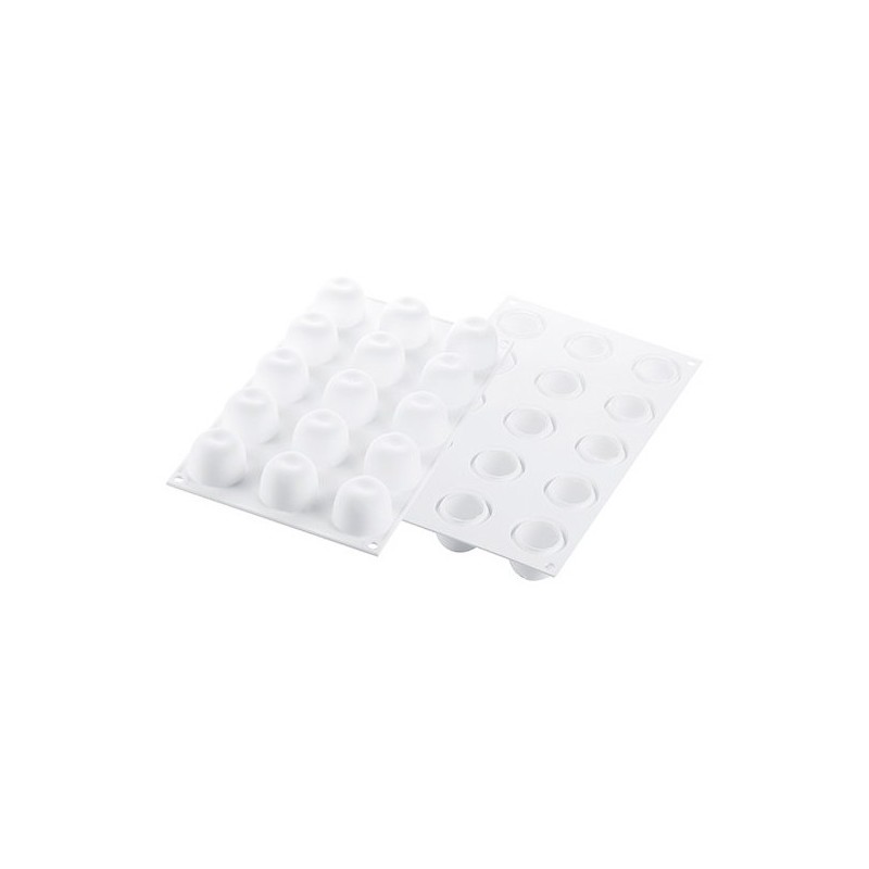 PLAQUE SILICONE 300X175 - 15 mini pommes diam 39xht30 mm - 30ml